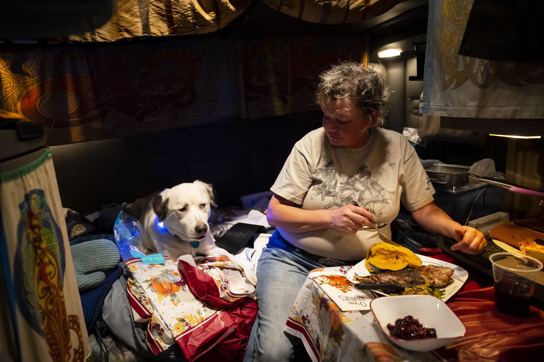 A Holiday Feast, Cooked in the Cab of a Truck